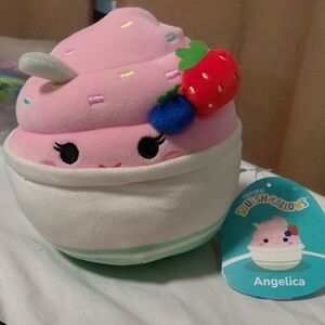 Squishmallows Angelica Pink and White Plush